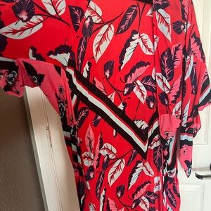 Bright spring/summer lightweight duster/kimono/ beach coverup